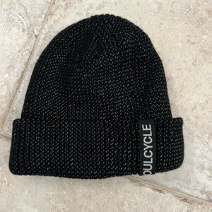 SoulCycle Reflective Black Knit Beanie 🖤✨